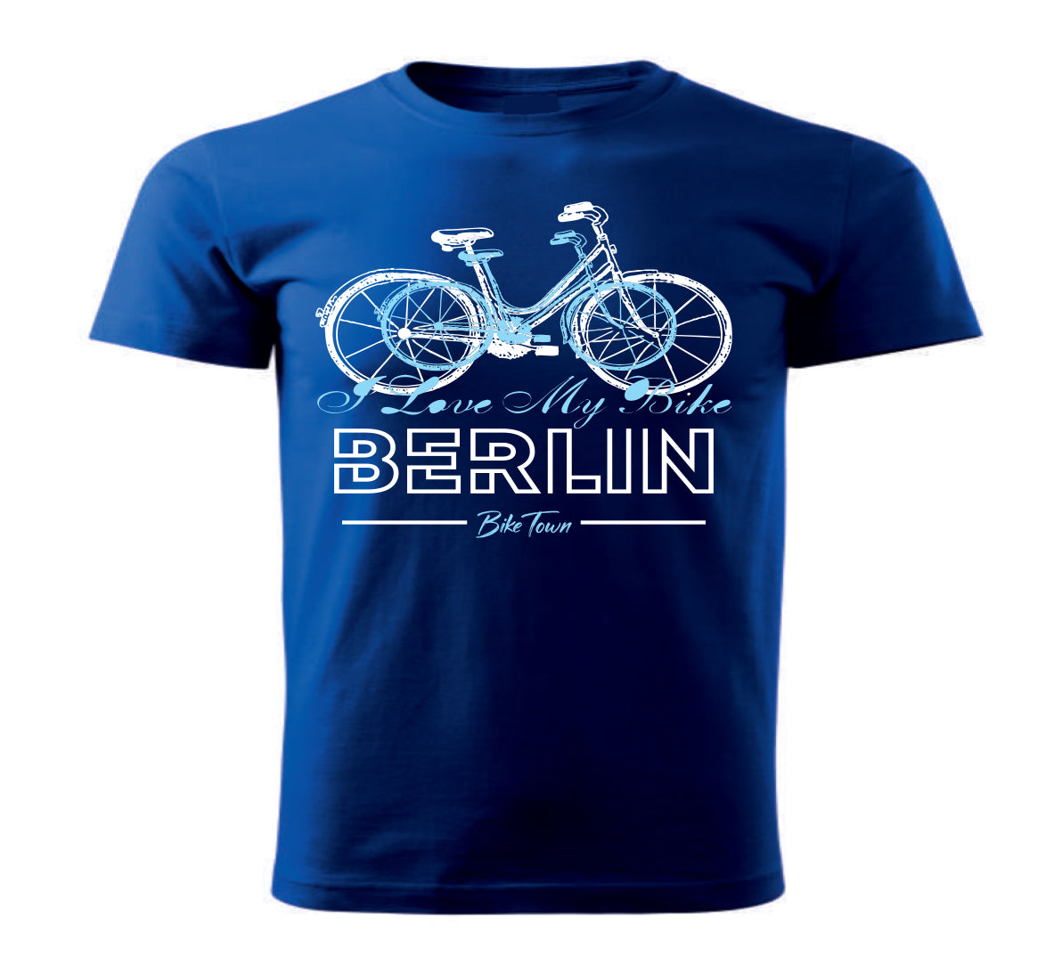 T-Shirt "Berlin Bike royal blue" by Robin Ruth