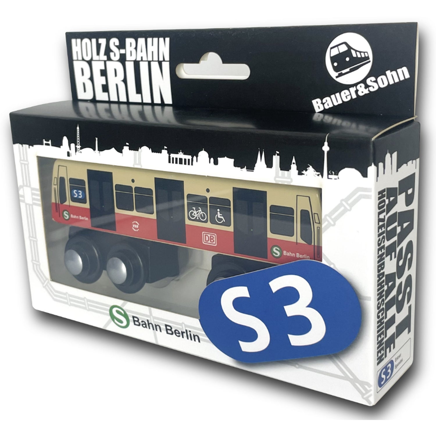 Miniatur Holz S-Bahn Berlin S3 zum Spielen