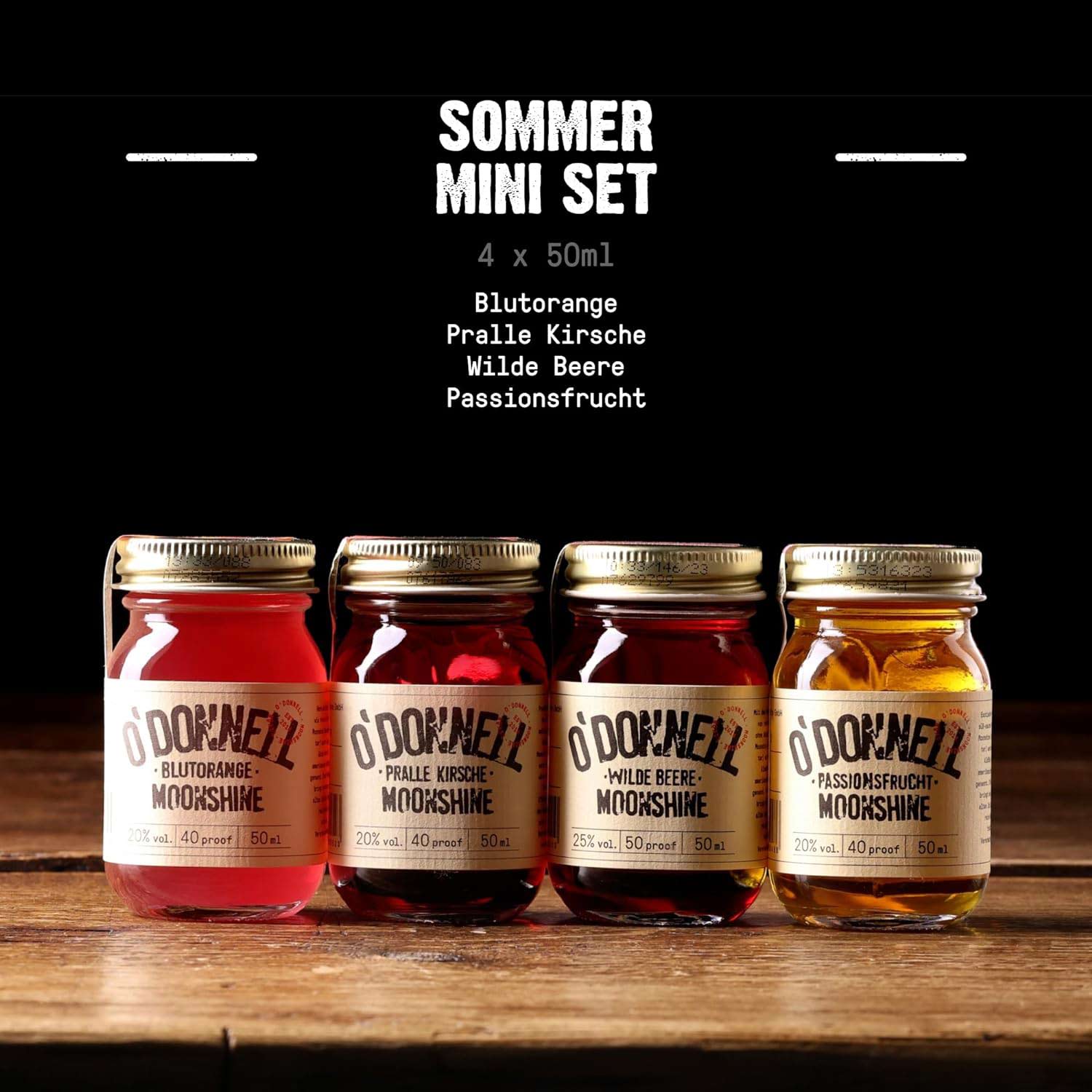 Likör Set Sommer Minis Moonshine Jars (4x50ml)