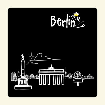 Untersetzer Berliner Skyline schwarz