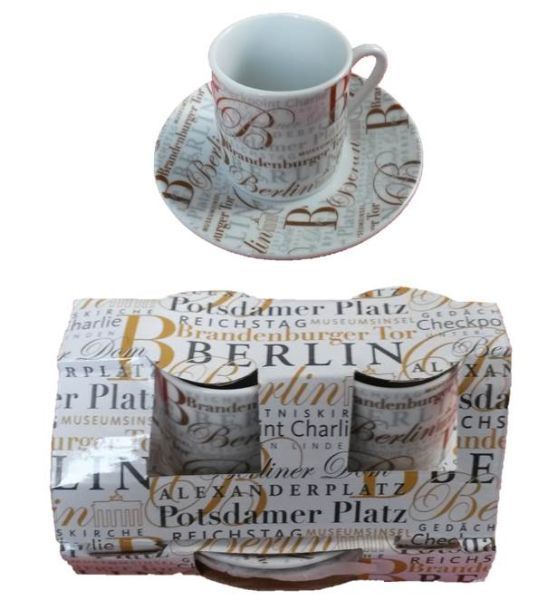 SET espresso cups Berlin writings