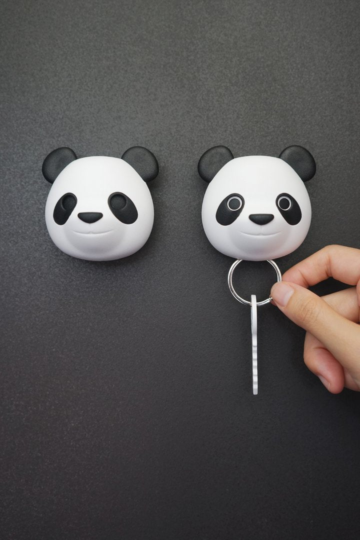 Schlüsselhalter Panda schwarz