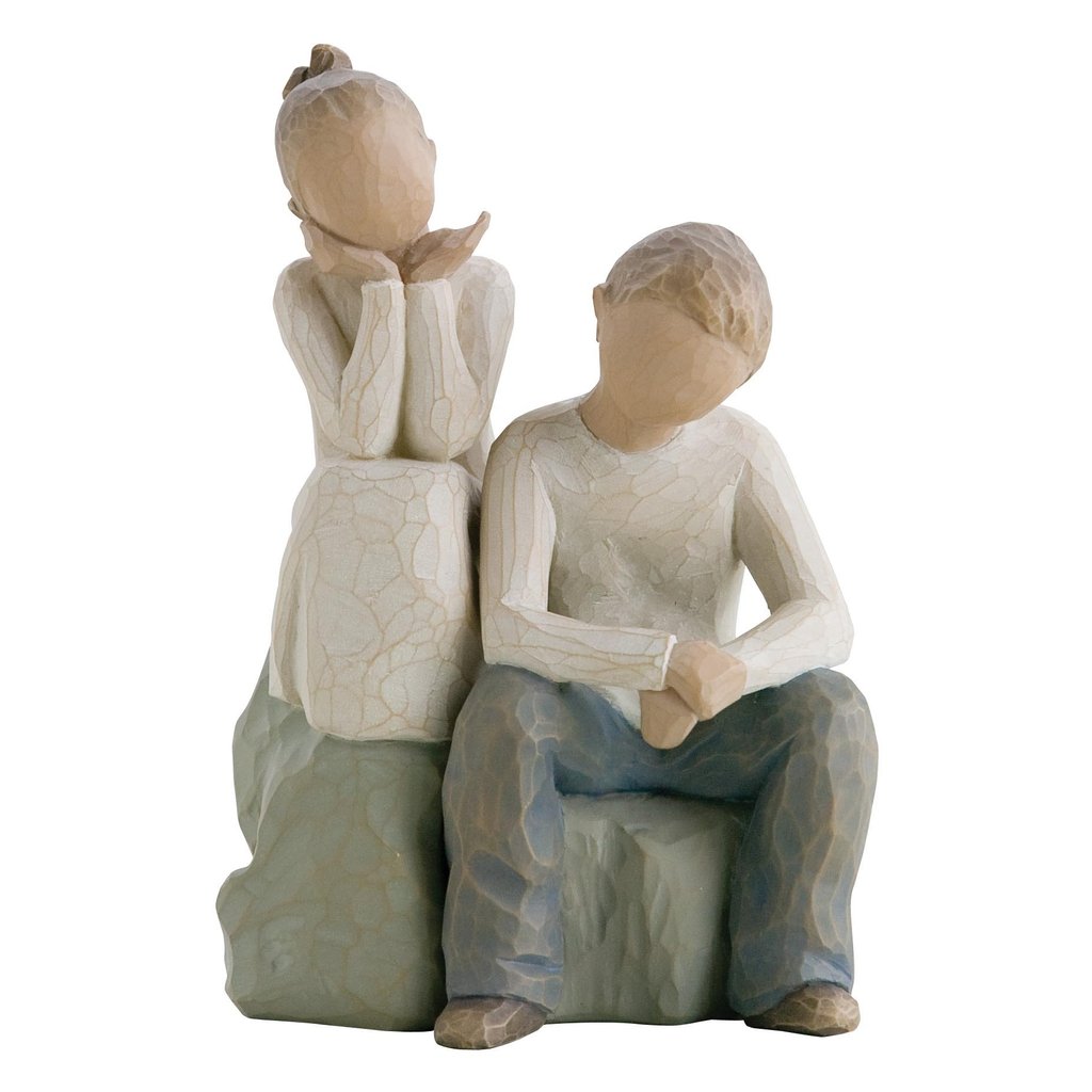 Brother-and-Sister-Willow-Tree-Figur-berlindeluxe-kinder-maedchen-junge-stein