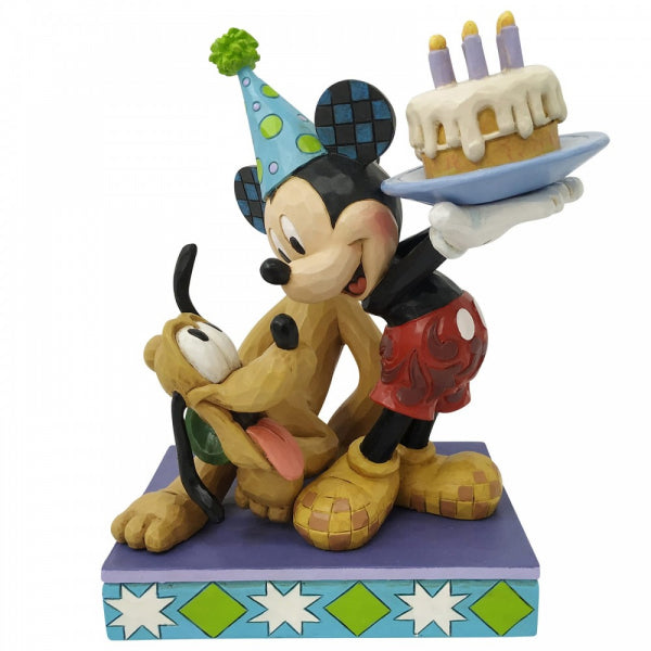 Pluto and Mickey Birthday Figur