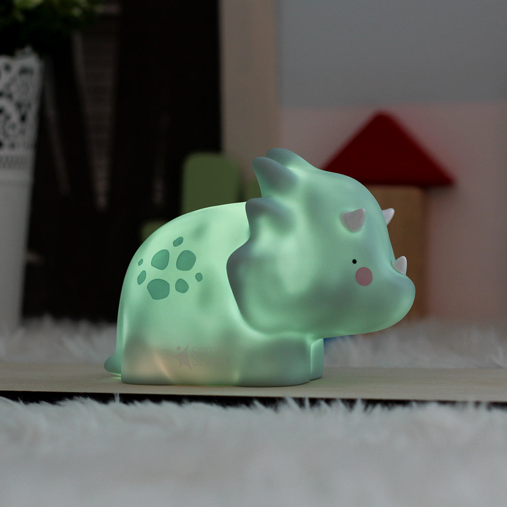 Triceratops LED night light - cute dino lighting