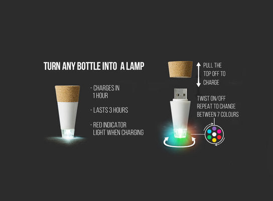 LED Bottle Light / Bottle Cork by SUCK UK