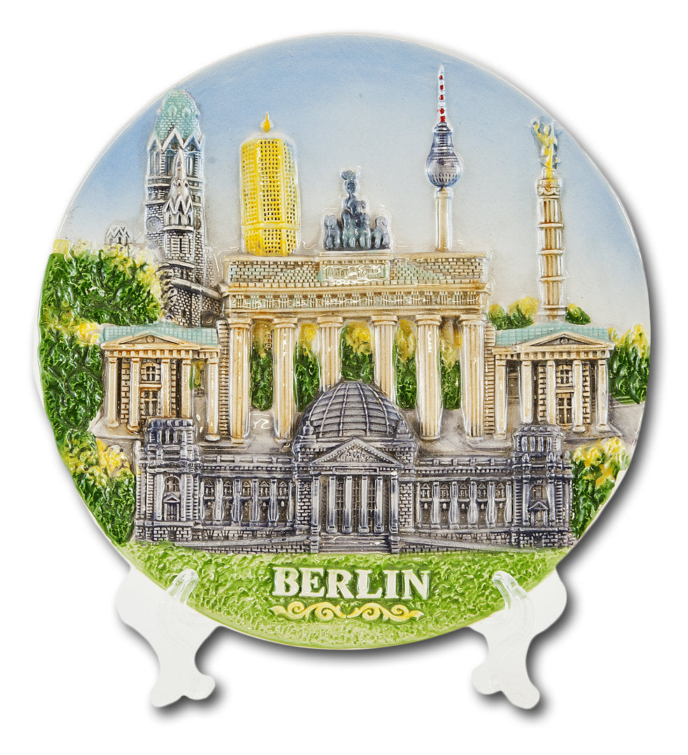 Ceramic Plate - Berlin Panorama Relief medium
