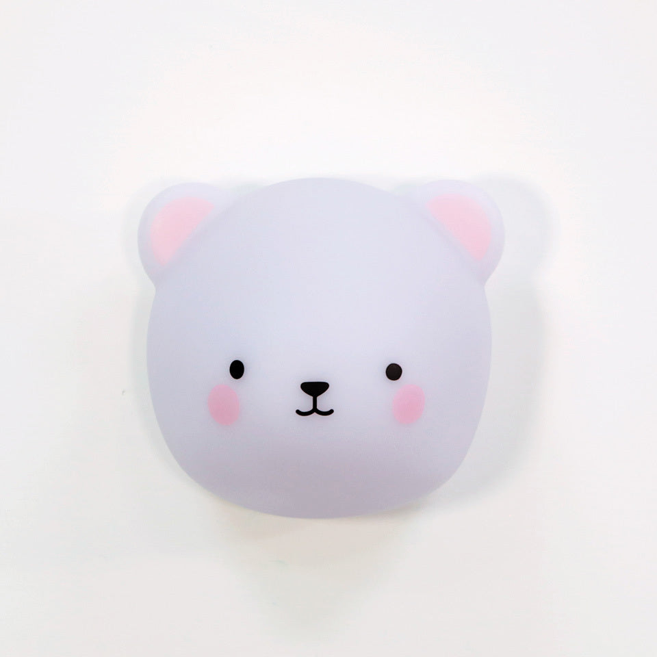 Baby bear LED night light for the wall