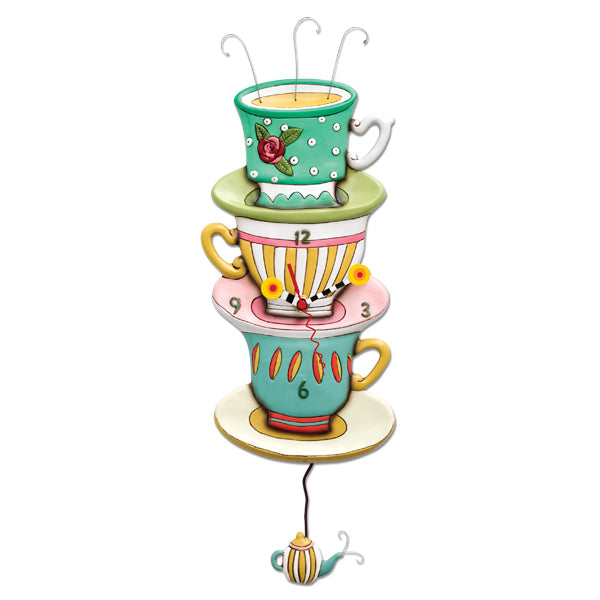 Wall Clock Tea Cups (Spot of Tea Clock) Allen Design