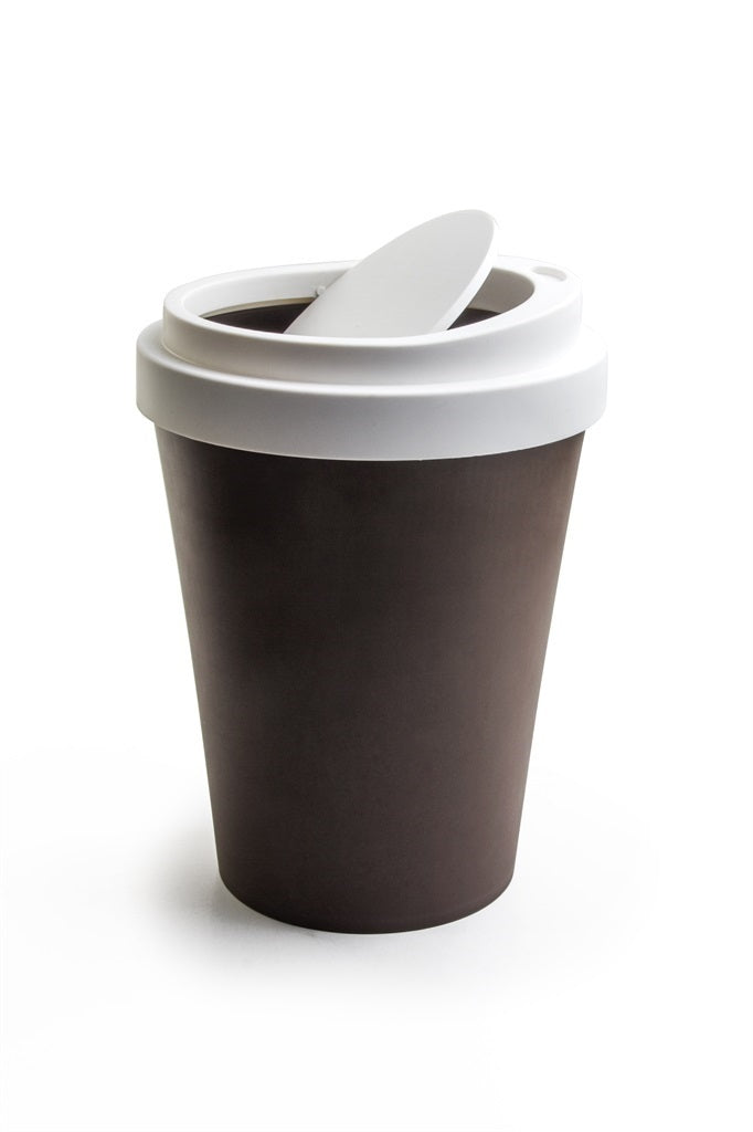 Mini Abfalleimer "Coffee Bin" braun - Qualy