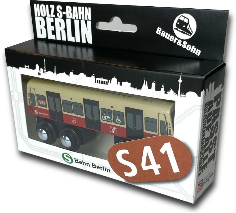 Miniatur Holz S-Bahn Berlin S41 zum Spielen