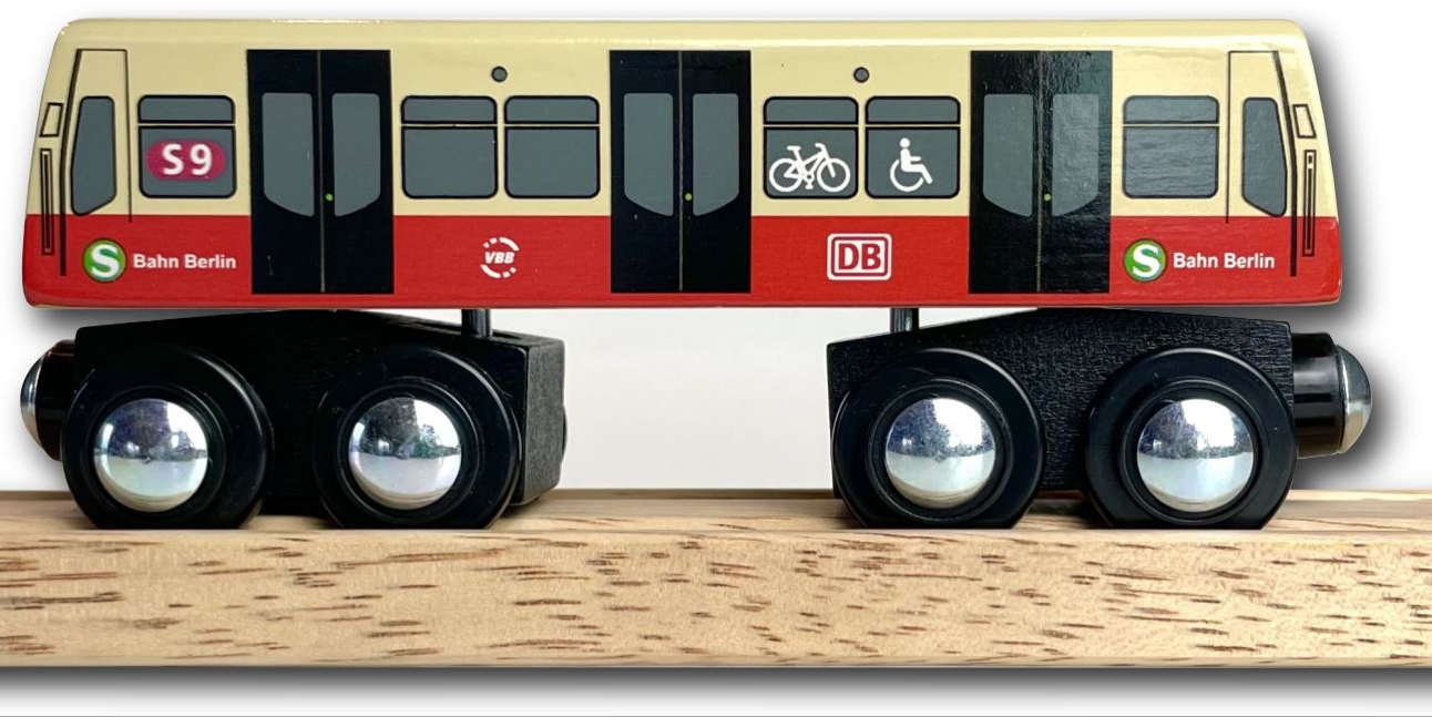 Miniatur Holz S-Bahn Berlin S9 zum Spielen