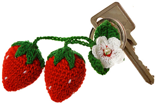Pendant strawberries - crocheted
