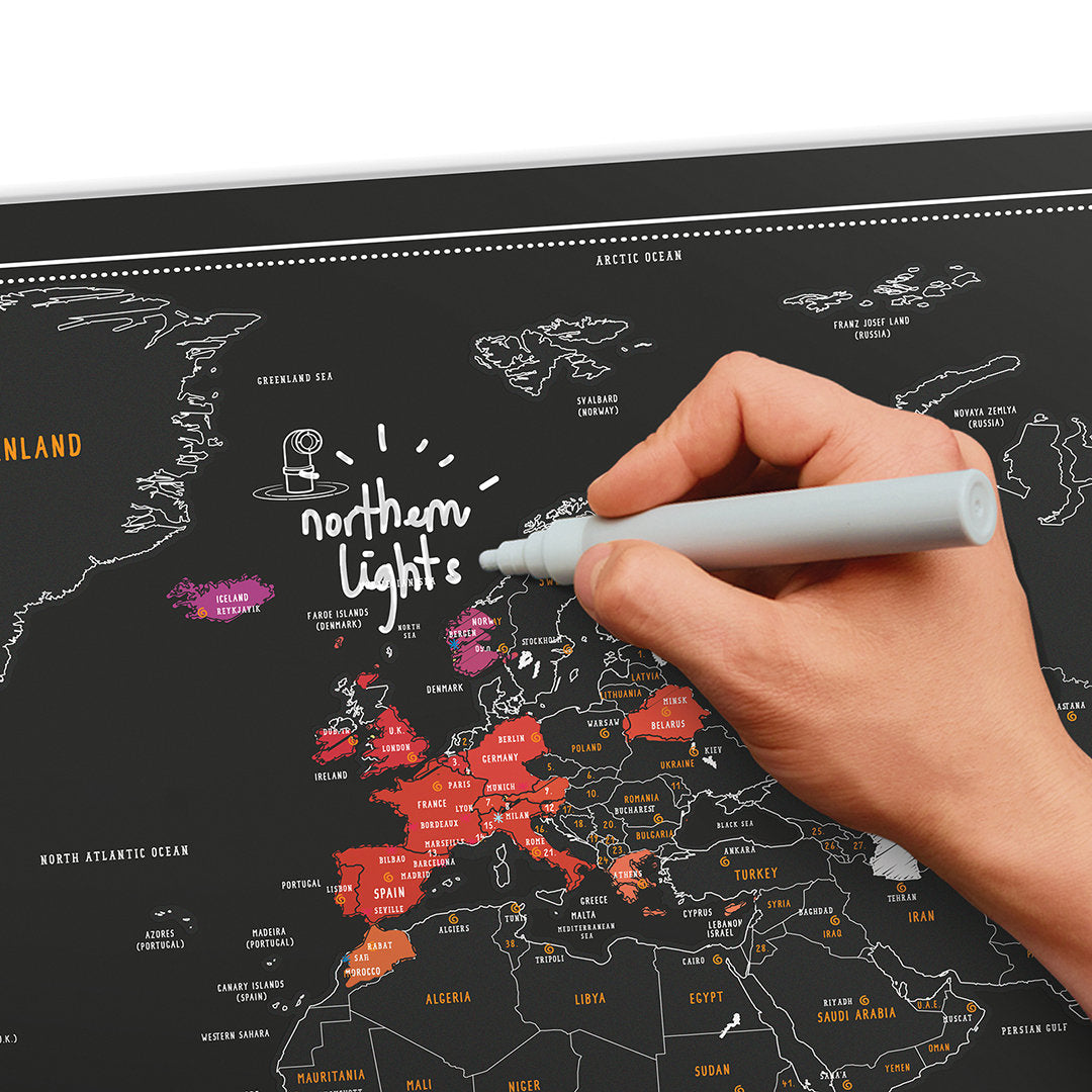 Scratch Map Chalk Edition