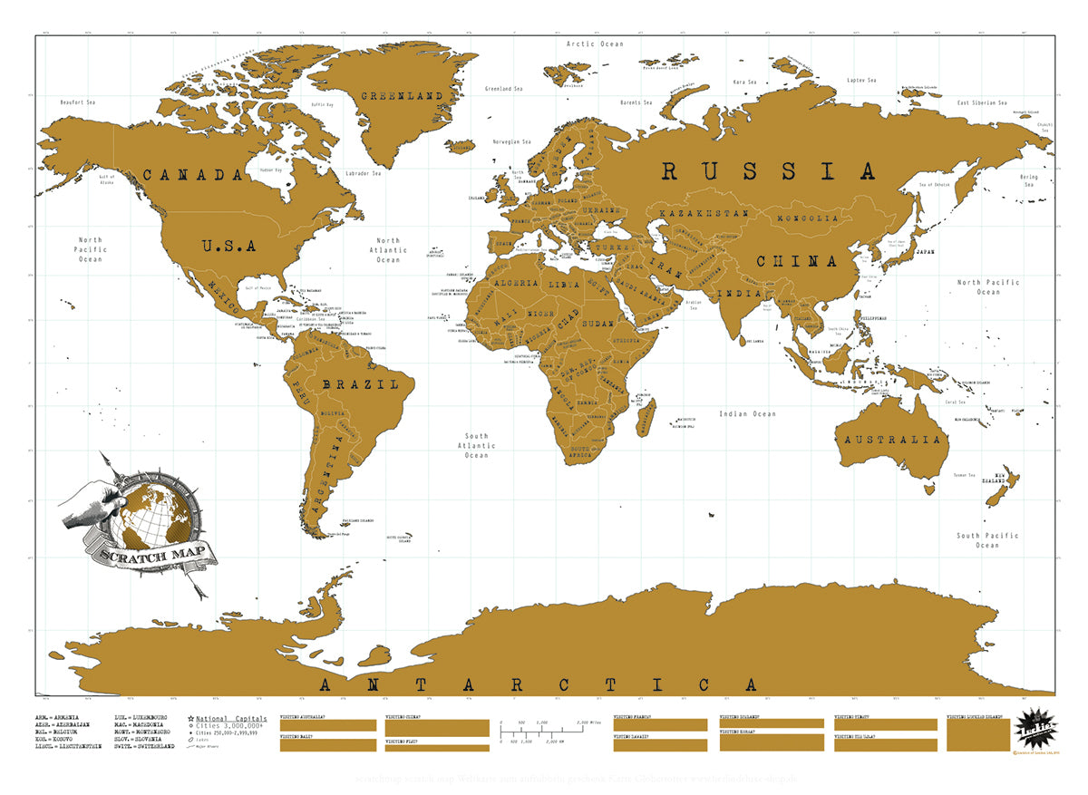 Scratch Map - XL Weltkarte zum rubbeln