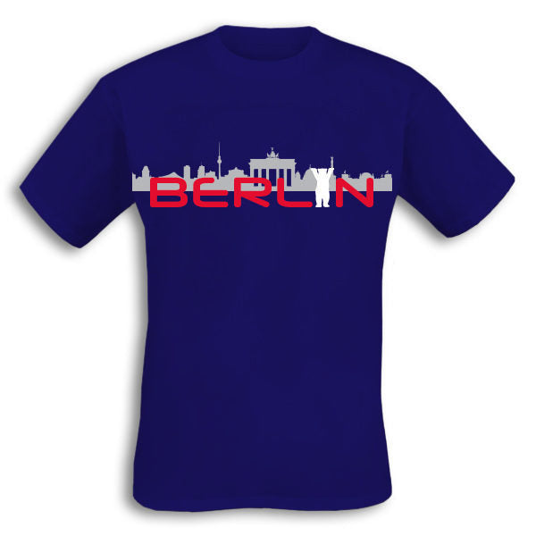 T-Shirt "Berlin Skyline blau"